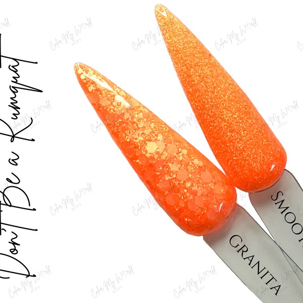 DON'T BE A KUMQUAT- neon dip powder, dip powder, dip powders, nail dips, dip nails, dip powder nails