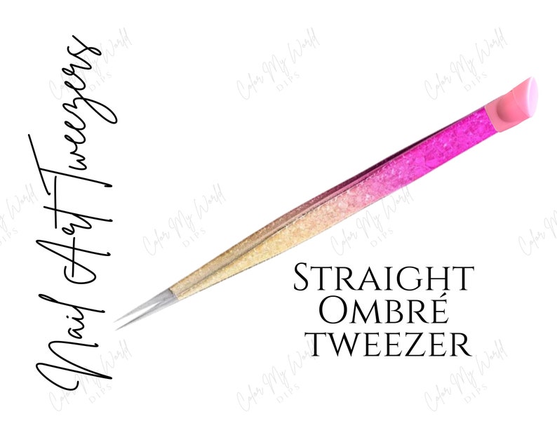 Peut inclure: Une pince &agrave; &eacute;piler droite avec une finition paillet&eacute;e d&eacute;grad&eacute;e rose et or. La pince &agrave; &eacute;piler a une pointe pointue et est &eacute;tiquet&eacute;e "STRAIGHT OMBR&Eacute; TWEEZER".
