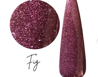 FIG- wine dip powder, fall dip, dip powder, diy nails, fall nails