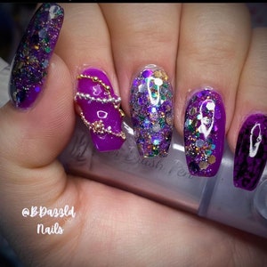 mardi gras dip powder