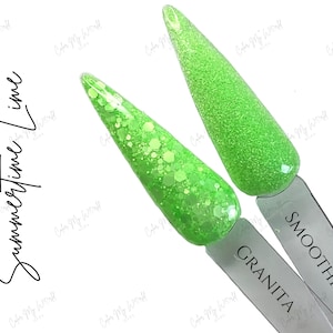 SUMMERTIME LIME- neon dip powder, dip powder, dip powders, nail dips, dip nails, dip powder nails
