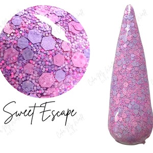 SWEET ESCAPE- glitter, glitter dip powder, glitter nail dip, dip powder, nail dip powder, dip powder nails, nail dips, valentine nail dip