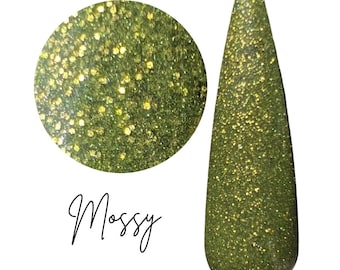 MOSSY- green dip powder, nail dip, dip powder, nail dip powder, autumn, fall nails, DIY nails, nail inspo