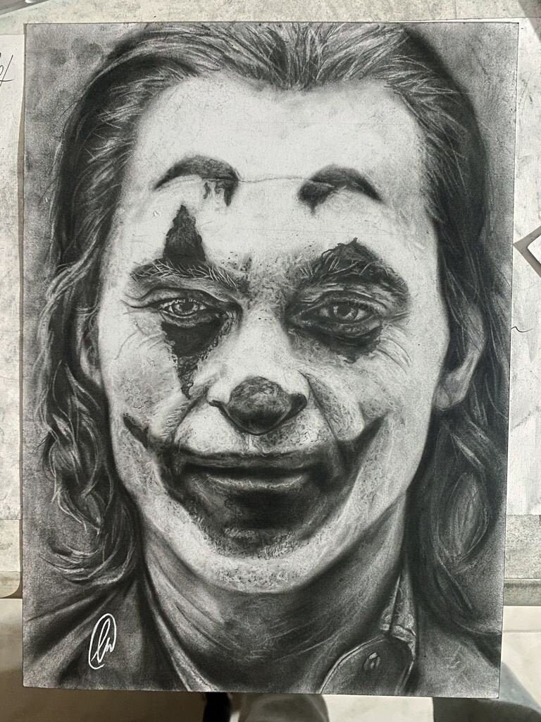 Joker Drawing Etsy