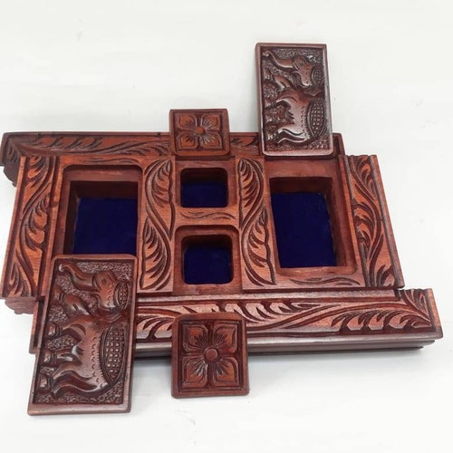 Secret Compartment Box Anniversary Gift Secret Box Jewelry Etsy