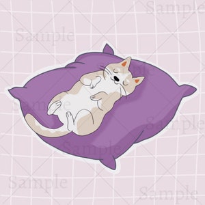 Sticker SVG, svg - png - jpg - pdf Cute cat