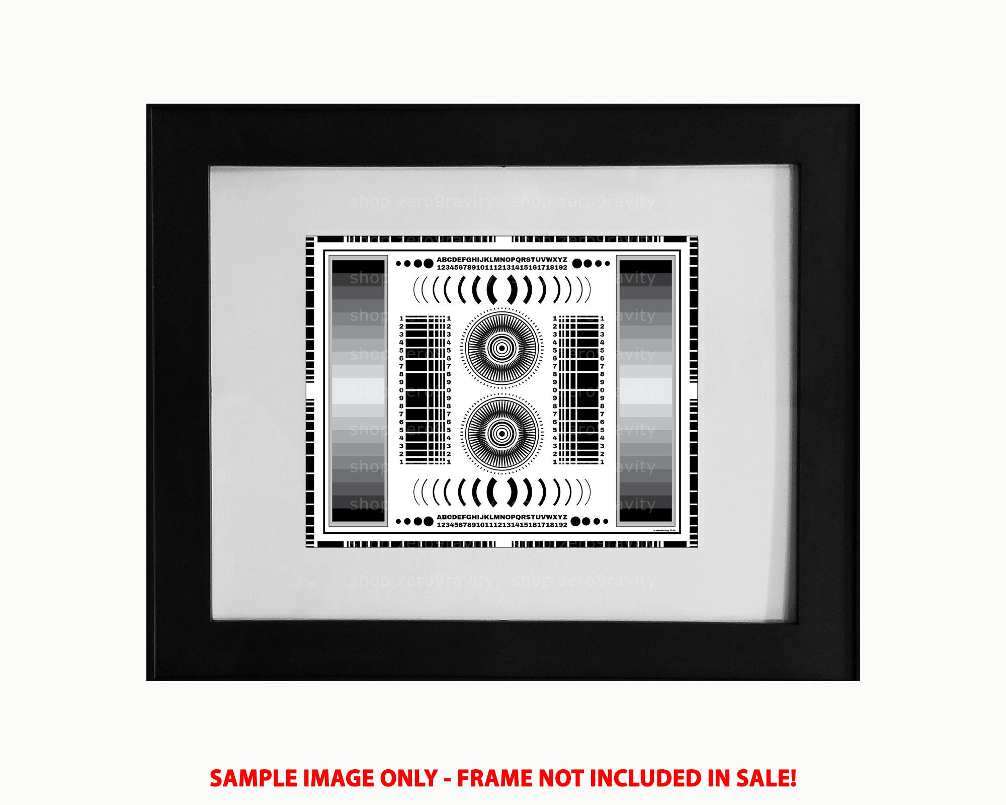 Photographers Focus Chart Digital Print, Instant Digital