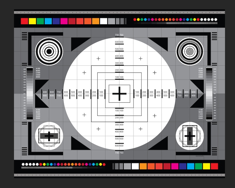 Set of 3 Focus Charts for Photography Lens Test, Digital Download ...
