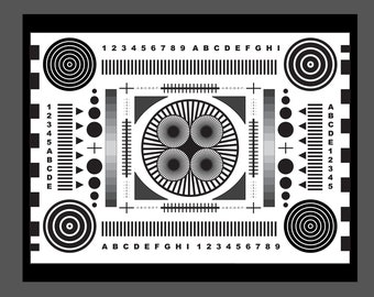 Photographers Focus Chart Digital Print, Instant Digital Download Focus, Camera Lens Correction Lens Nikon Canon Sony Videography Video