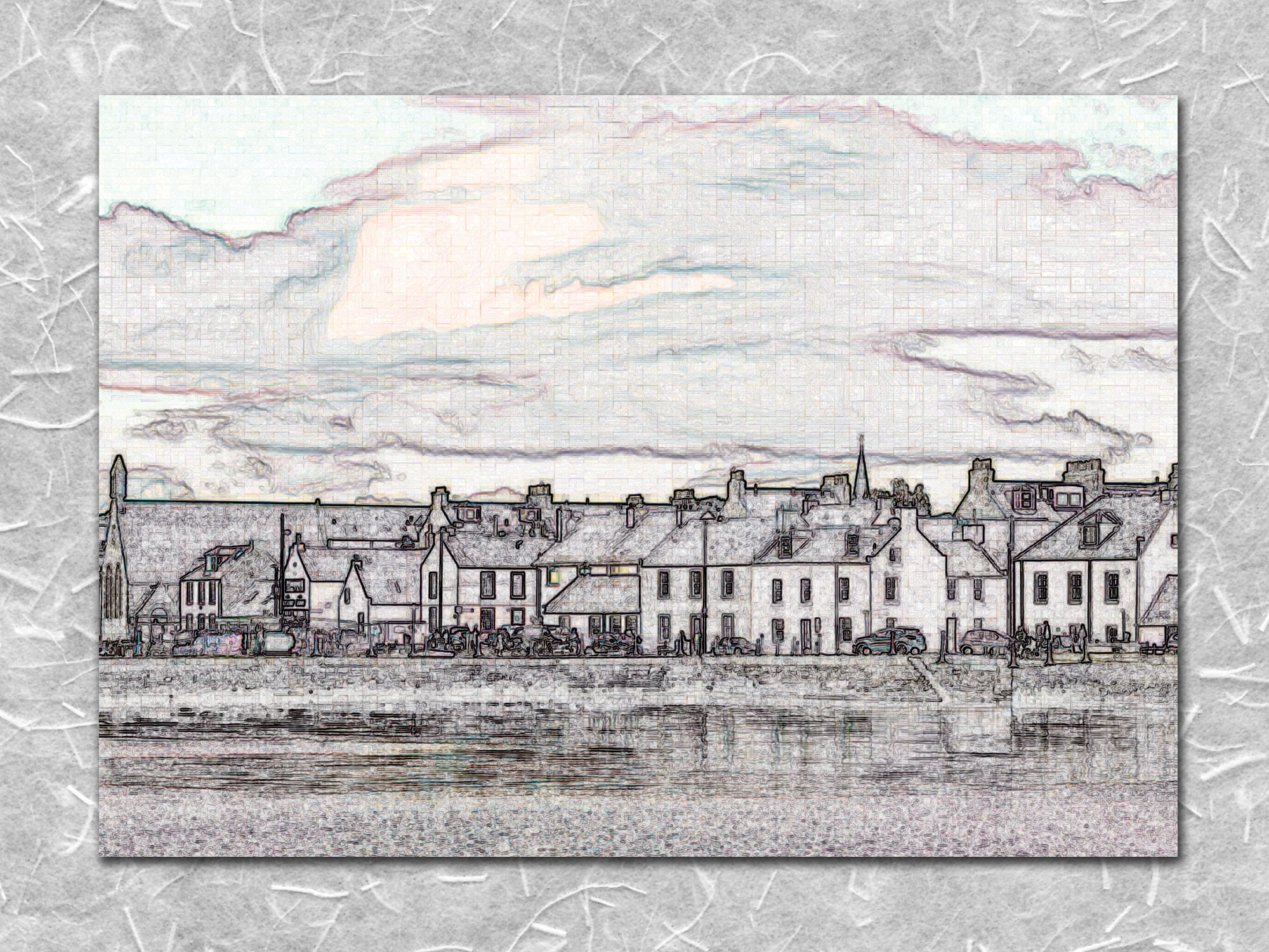Fisher Street Broughty Ferry, Dundee Sketch Etsy UK