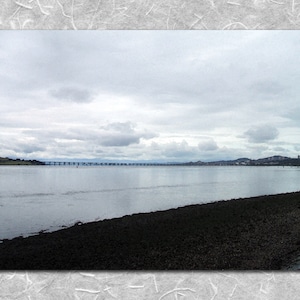 Broughty Ferry, Dundee - Vista sul Tay Bridge - Acquerello