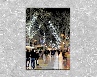 Las Ramblas at Night, Barcelona Christmas FX