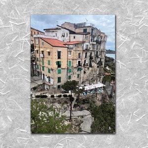 Tropea Stacked Houses - Watercolour