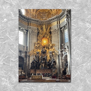 St Peter&#39;s Basilica Interior Photo Art Print, Rome