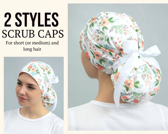 Flower Surgical Hat Scrub Caps 