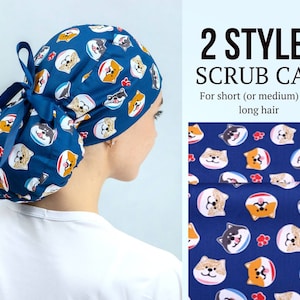 Dogs scrub cap, Funny ponytail scrub cap, Scrub caps for women ponytail, Ponytail scrub cap, Animal scrub cap, Designer surgical caps