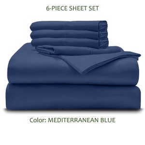 6-PC Sheet Set - Ultra Soft 1000-Thread Count Pure Egyptian Cotton 18&quot; Extra Deep Pockets