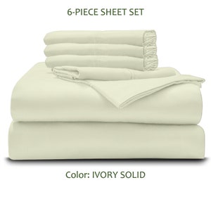 24&quot; Extra Deep Pockets- 6-PC Sheet Set Ultra Soft 1000-Thread Count Pure Egyptian Cotton