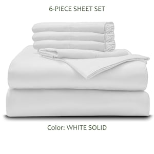 6-PC Sheet Set - Ultra Soft 1000-Thread Count Pure Egyptian Cotton 12-Inch Deep Pockets