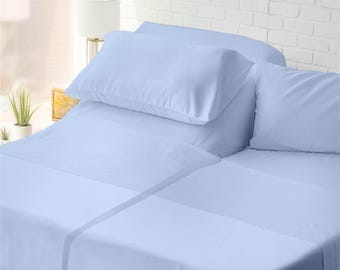 Split Fitted Sheets: 100% Egyptian Cotton, 1000 Thread Count