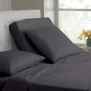 Split Head Fitted Sheet Only, 100% Egyptian Cotton 1000 Thread Count 1-PC Fitted Sheet with 34-Inch Split at Top - 15-Inch Deep Pockets