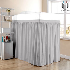 Dorm Bed Skirt Extra Long Extended College Dorm Room Bed Skirt Dust Ruffled |100% Egyptian Cotton | 400-Thread Count| Bed Skirt - [Twin XL]