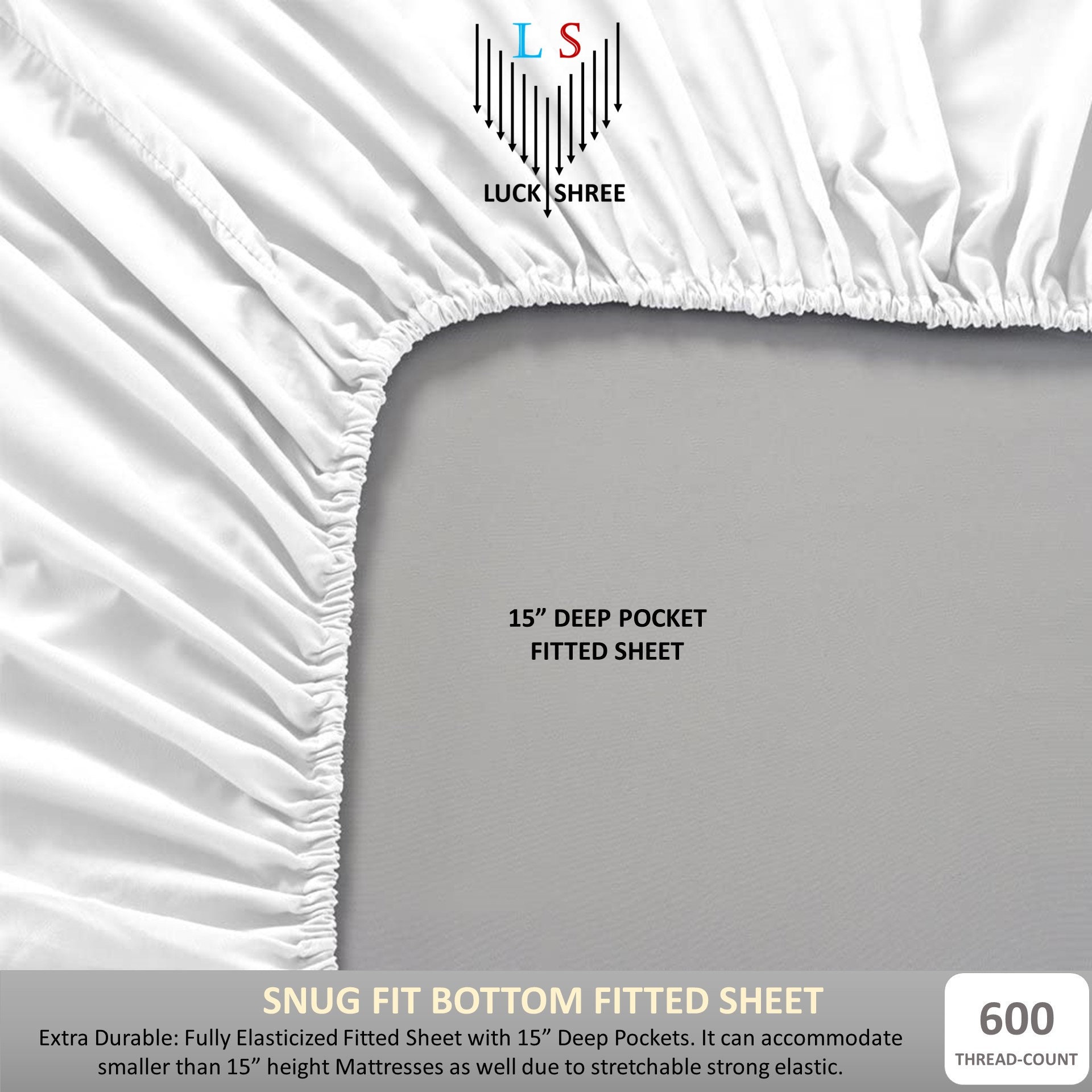 Split qu fitd sheets,flt sheet,2 p/c,fit mat 203 x 76 x 20 cm 100% cotton white 