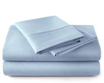 EXT PKT 4 PCs Sheet Set 1000 TC 100% Egyptian Cotton Light Grey Striped EXT PKT 4 PCs Sheet Set 1000 TC 100% Egyptian Cotton Light Grey Striped