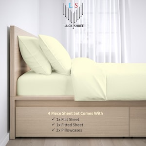 25&quot; Extra Deep Pockets 1000-Thread Count 100% Egyptian Cotton Sateen Soft Breathable Bedsheet-1 Fitted, 1 Flat Sheet and 2 Pillowcases