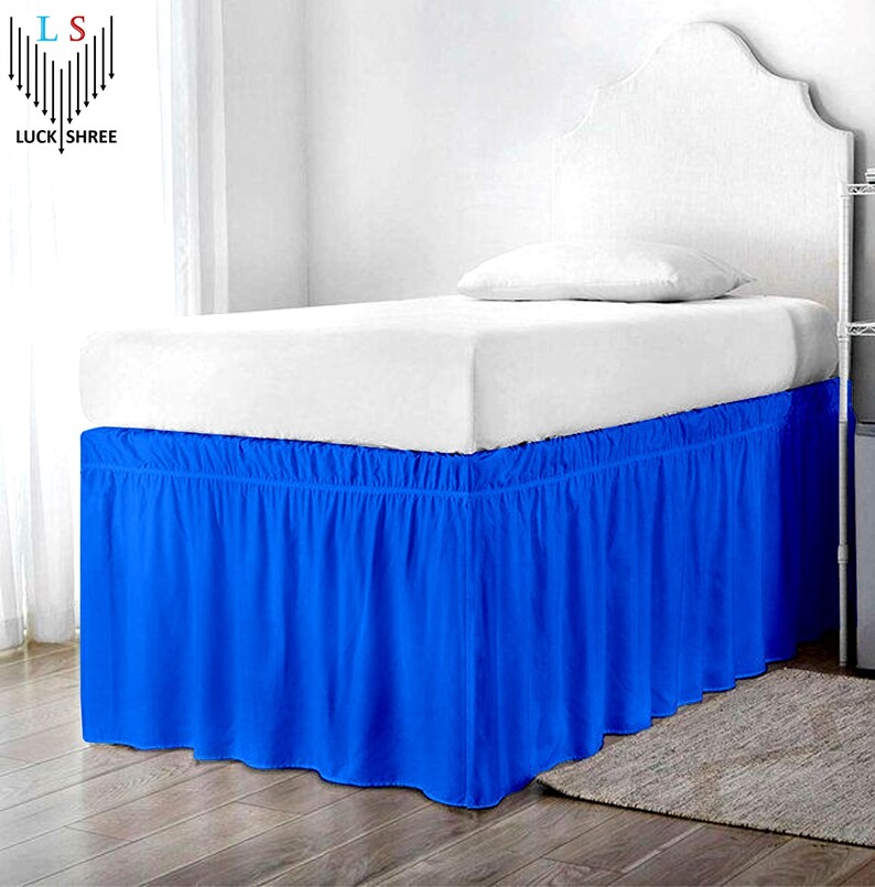 Wrap Around Bed Skirt for College Dorm Room 100 Egyptian Cotton 600