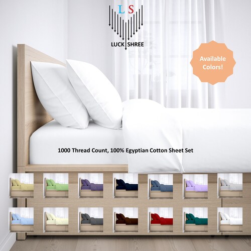 1000 TC Egyptian Cotton Silver Light Gray Solid Extra Deep Pocket Bedding Item 1000 TC Egyptian Cotton Silver Light Gray Solid Extra Deep Pocket Bedding Item