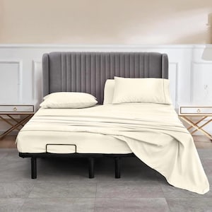 Split-Head Bed Sheet Set: 600 Thread Count Egyptian Cotton, 25" Deep Pocket