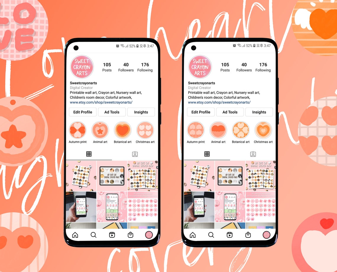 Cute Heart Stickers Instagram Covers, Stories, Templates, Valentine's