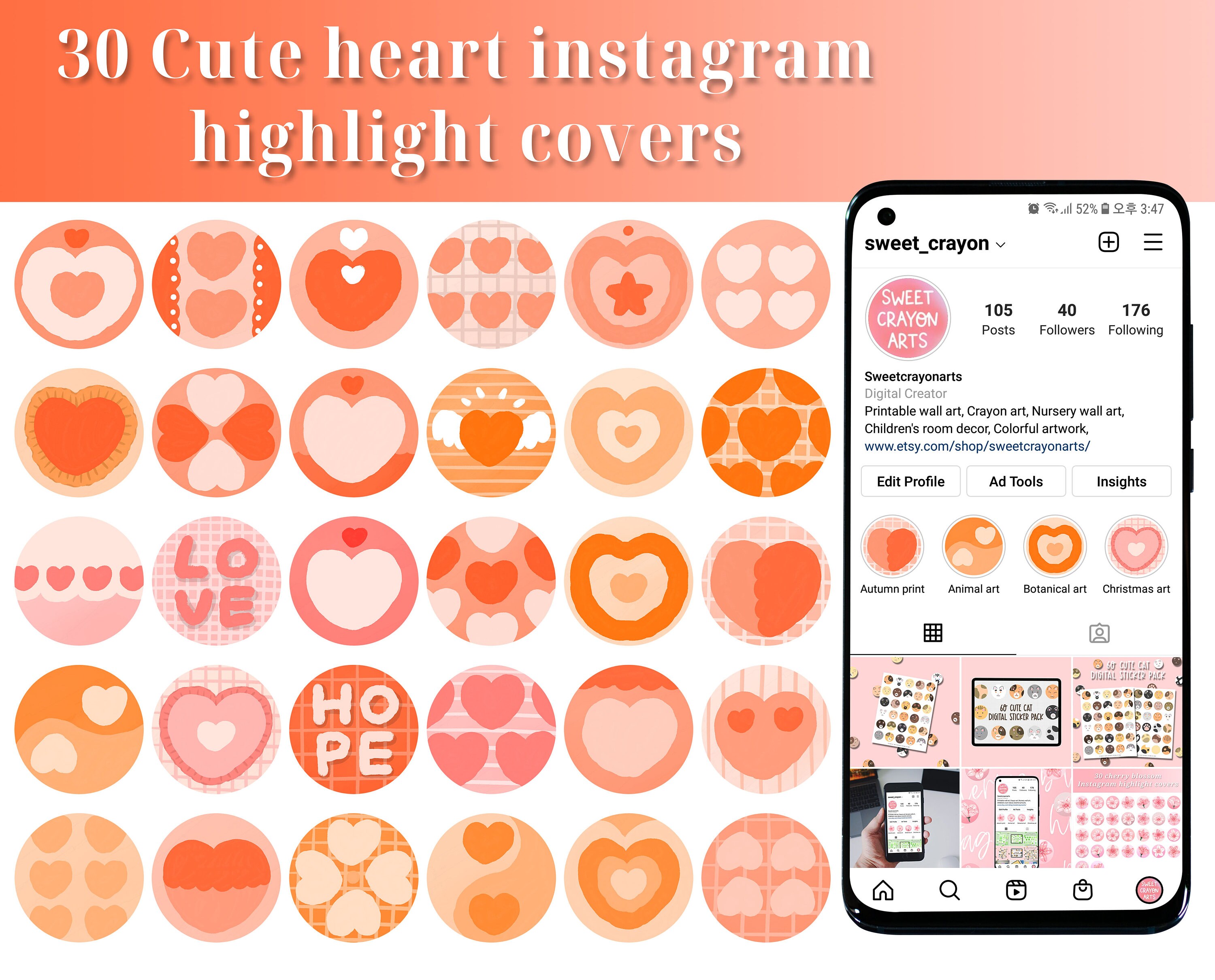 Cute Heart Stickers Instagram Covers, Stories, Templates, Valentine's