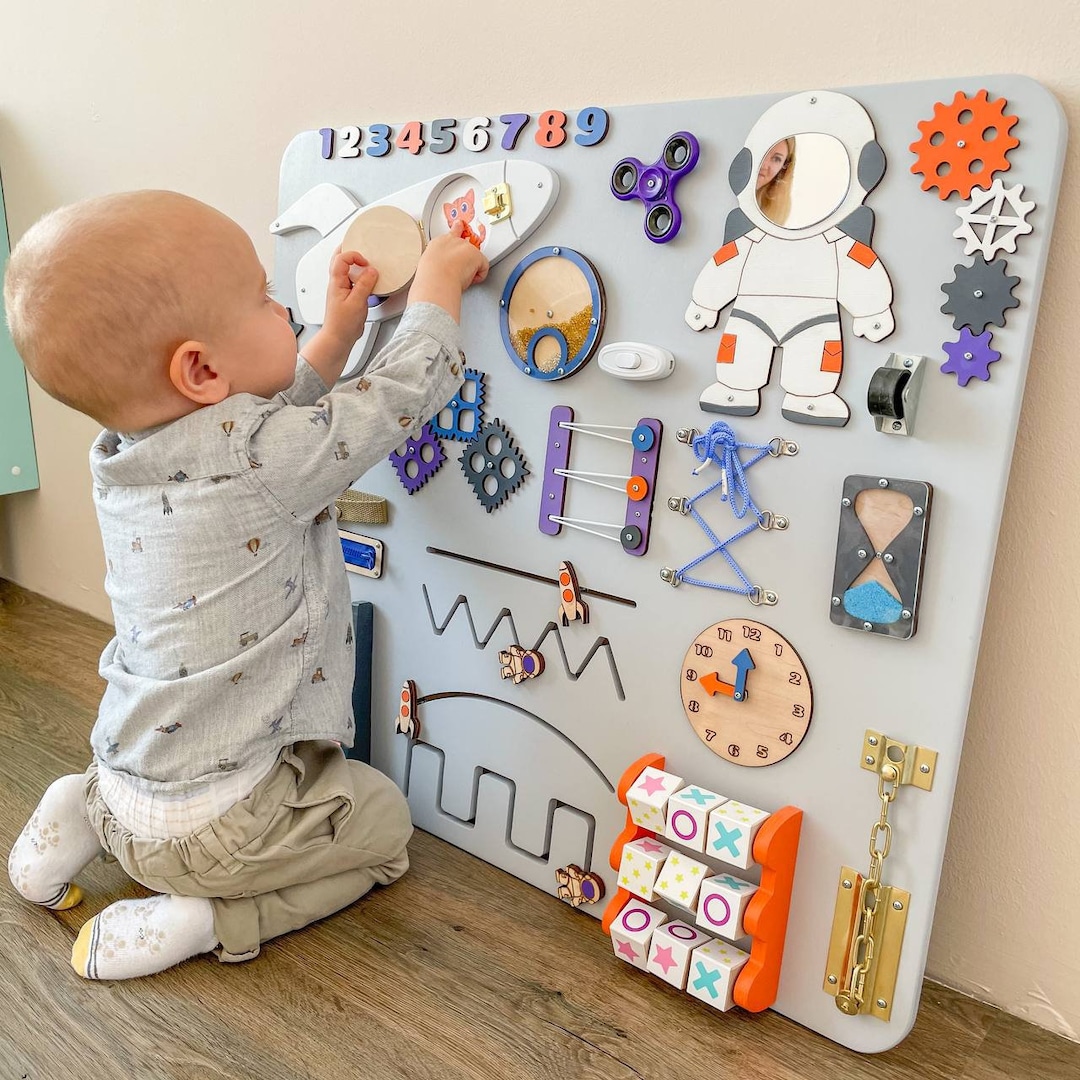 Sale Busy Board for Toddler, Montessori Board, Activity Board, Busy Board 1 Year Old, Busy Board