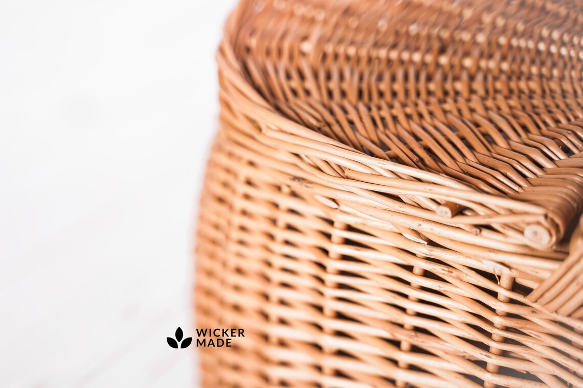 Gewebter Deckelkorb Picknickkorb Weidenkorb Korb mit | Etsy