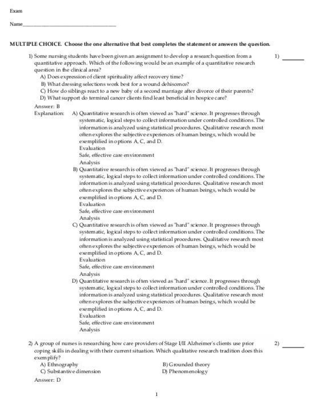 Practice Questions and Answers for Kozier & Erb's Nursing Fundamentals ...