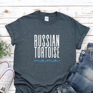 Russian Tortoise Mama Shirt, Gift for Tortoise Lover, Reptile Tee