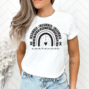 Camisa de conscientização sobre insônia