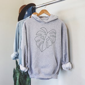 Monstera Leaf Hoodie, Crazy Plant Lady Shirt, Plant Lover Gift, Botanical Shirt,