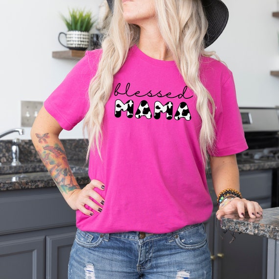 cow print mom shirt