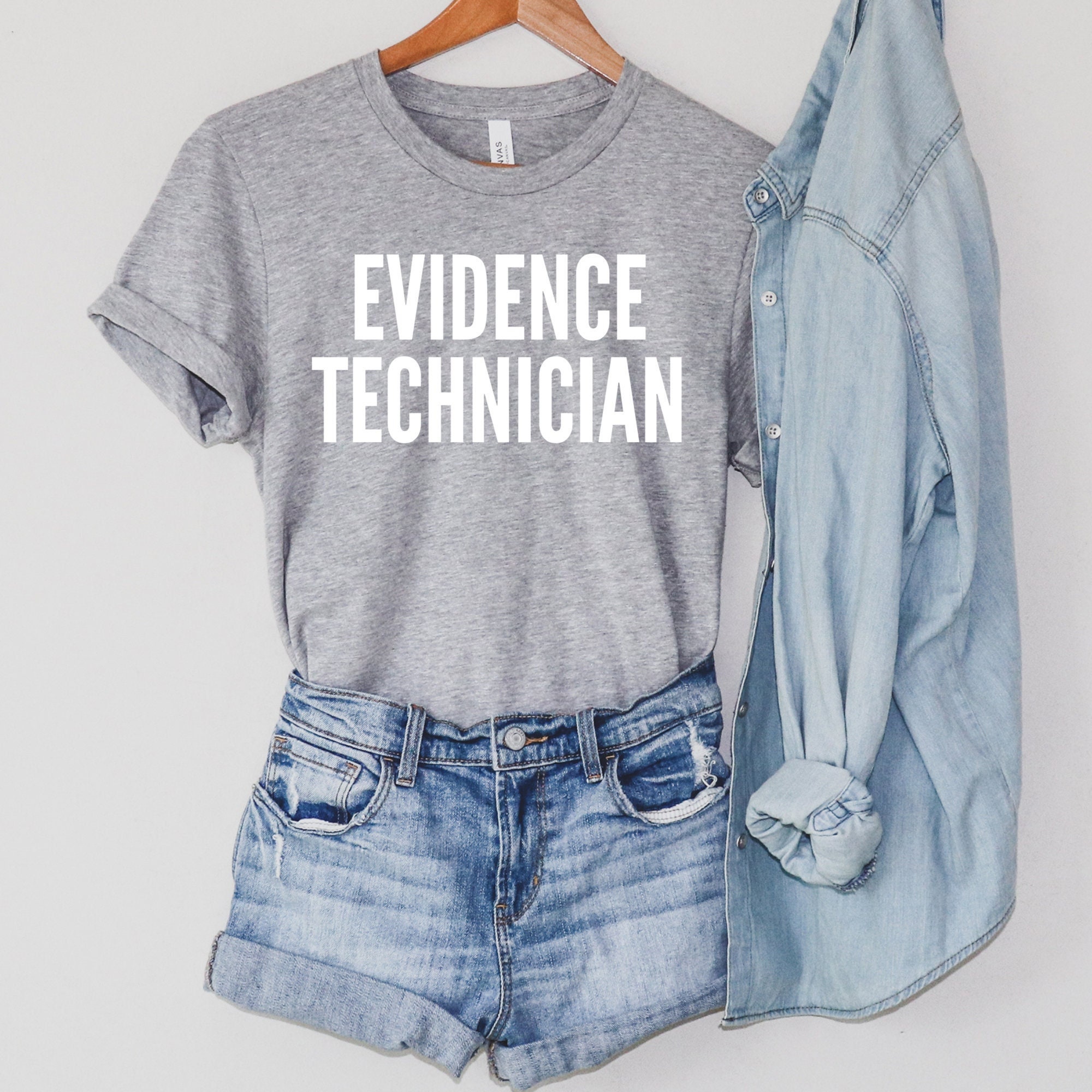 Evidence Technician T-Shirt, Forensic Science, Crime Scene, Criminal Justice