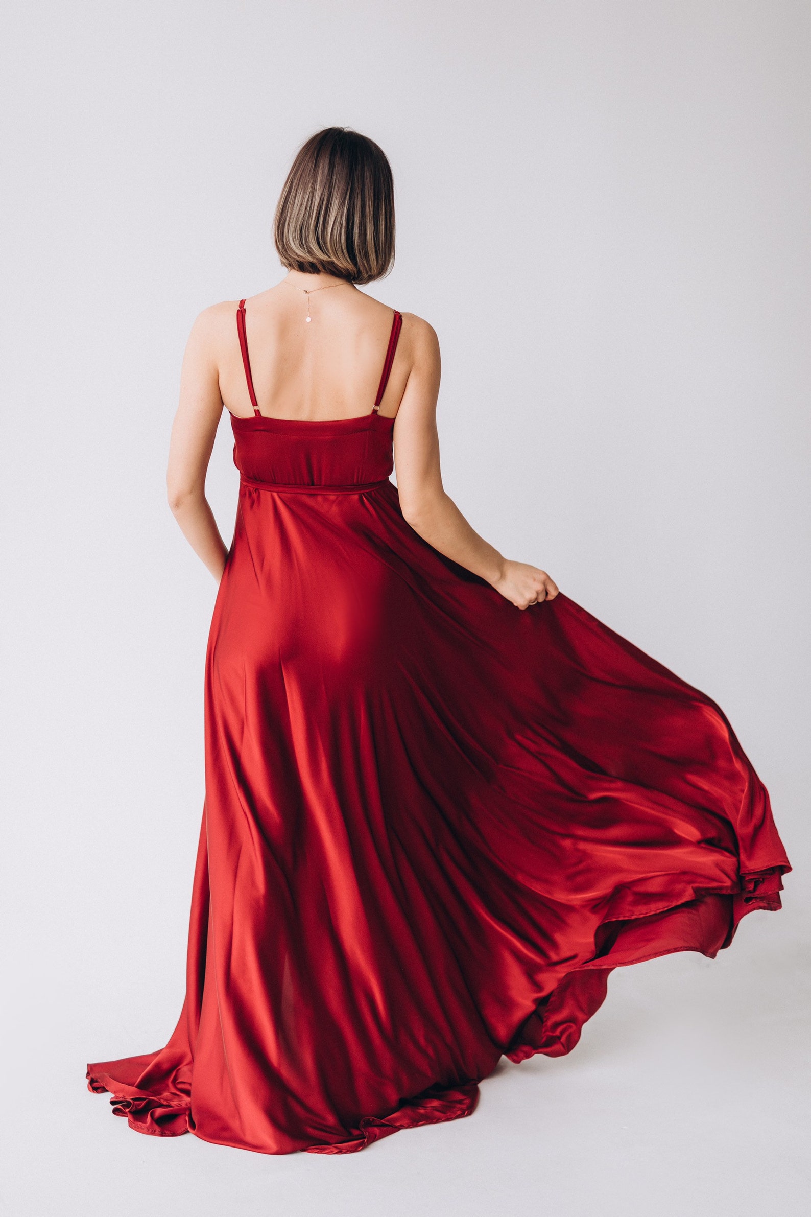 Satin slip maternity dress pregnancy photoshoot dress Etsy