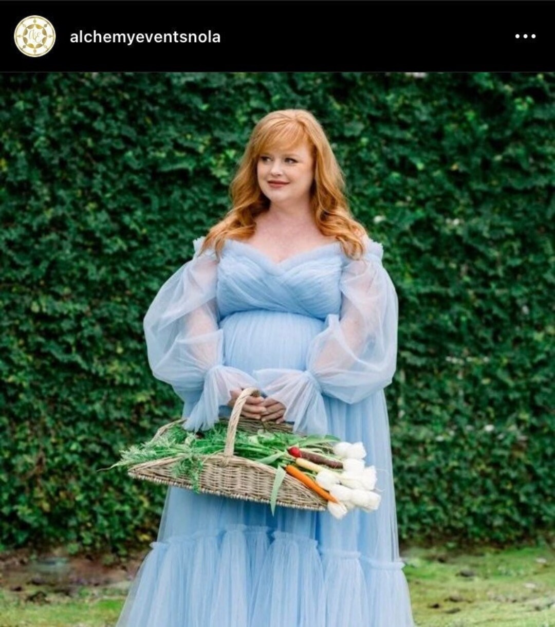 Blue Maternity Dress for Baby Shower Maternity Dress for Baby Etsy