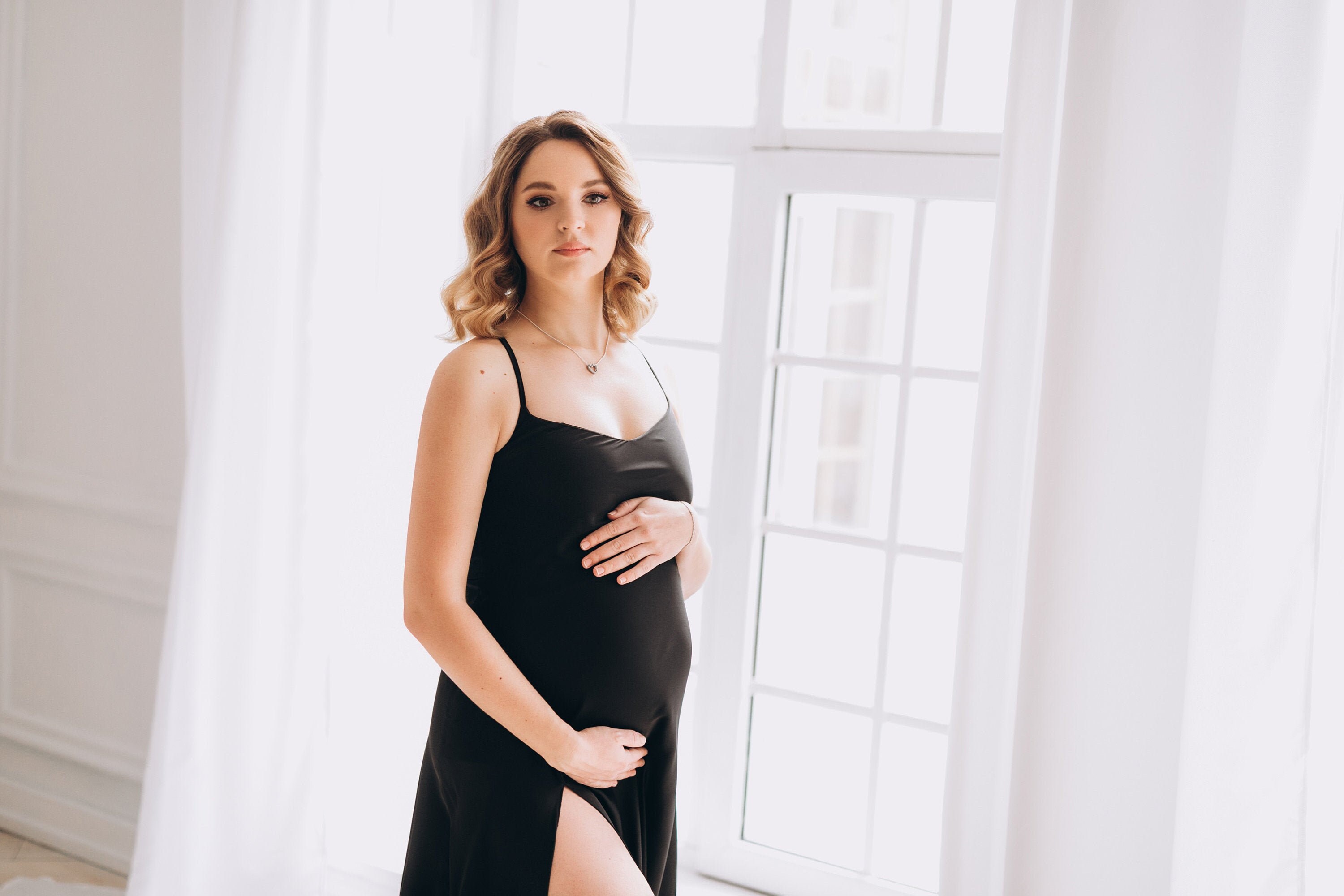 Maternity Silk Slip Dress Slip Dress Pattern Baby Shower Etsy