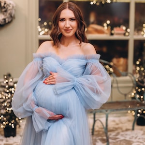 blue maternity dress plus size Sylviani Floral Midi Dress in Ice Blue Multi main image 1