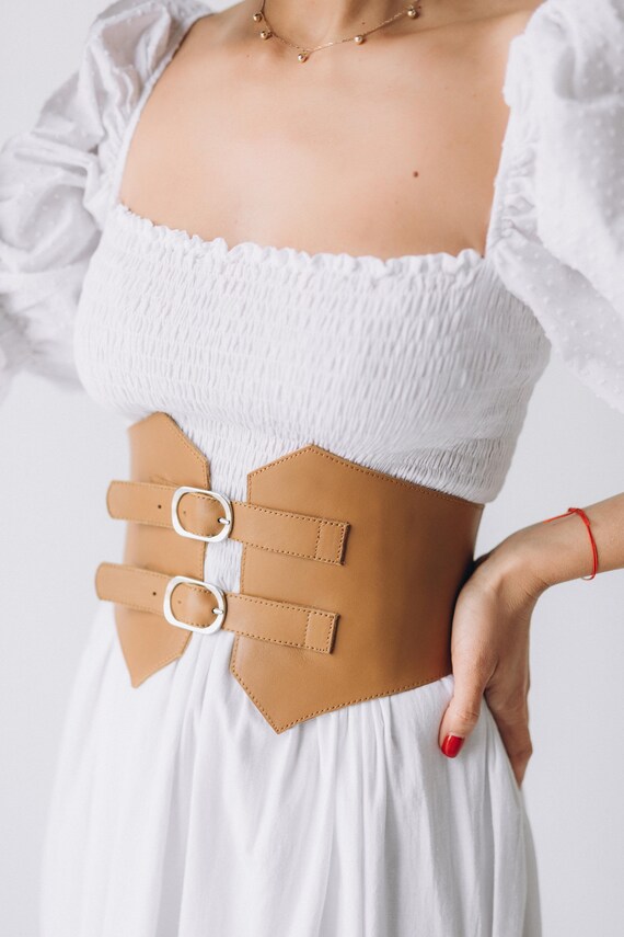 Cintura Corsetto In Ecopelle Donna - Stile Vintage Con Lacci | Regolabile Ed Elastica - Foto 6