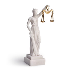 Greek Goddess of Justice Themis with Scales and Sword – Legal Symbol, Law Office & Lawyer Gift, Lady of Order, Justice Goddess Statue