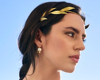 Diadème Couronne Déesse Grecque Avec Pendentif En Cristal – Bandeau Réglable En Alliage – Pour Mariage, Festival, Déguisement