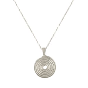Ancient Greek Spiral Pendant –  Symbol of Life & Energy Sterling Silver Jewel, Meaningful Gift for Her, Minimalist Necklace